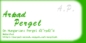 arpad pergel business card